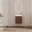 Milano Flute 460mm Small Space Vanity - Ideal Bathroom CentreFLU4625WHR-WALNUTWalnut OakWall HungRight Hand Hinge