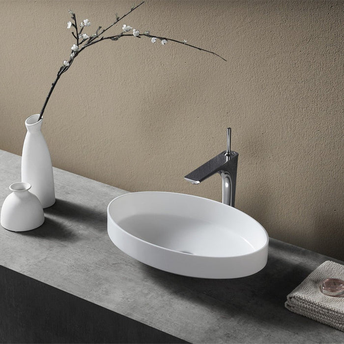 Milano Form Oval Solid Surface Basin - Ideal Bathroom CentreOVL5133