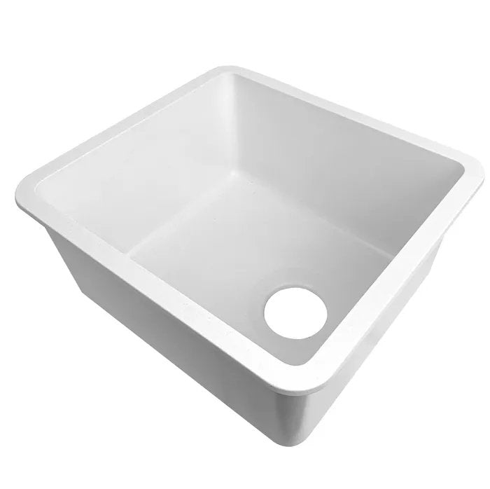 Milano Granite 420mm Sink Made In Europe - Ideal Bathroom CentreM-KB4246S-WMatte White