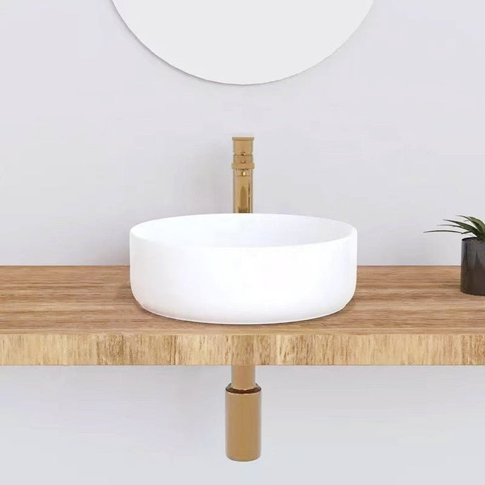 Milano Lola 360mm Ceramic Above Counter Basin - Ideal Bathroom CentreAURIS360Gloss White