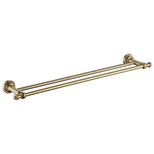 Milano Medoc 600mm Double Towel Rail - Ideal Bathroom CentreMED48BMBrushed Brass Bronze