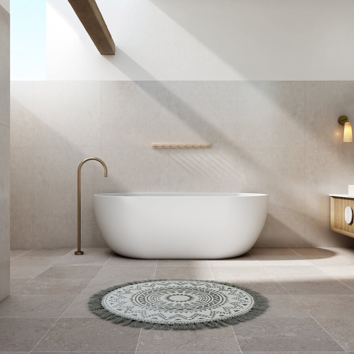 Milano Oval 1500/1700mm Back To Wall Bath, Gloss White - Ideal Bathroom CentreBT-EB15001500mm