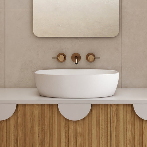Milano Rowe Rectangular Ceramic Above Counter Basin - Ideal Bathroom CentreAB4637MWMatte White