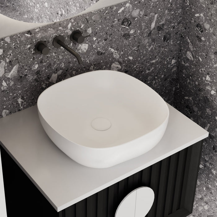 Milano Rowe Square Ceramic Above Counter Basin - Ideal Bathroom CentreAB3737MWMatte White