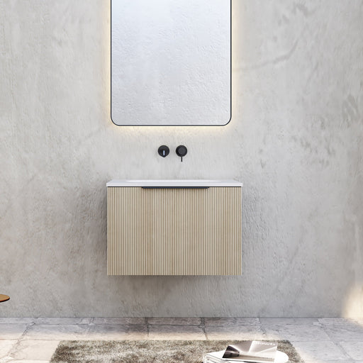 Milano Sicily V-Groove Wall Hung Vanity - Ideal Bathroom CentreSI600WO1TH600mmWashed Oak1 Tap Hole