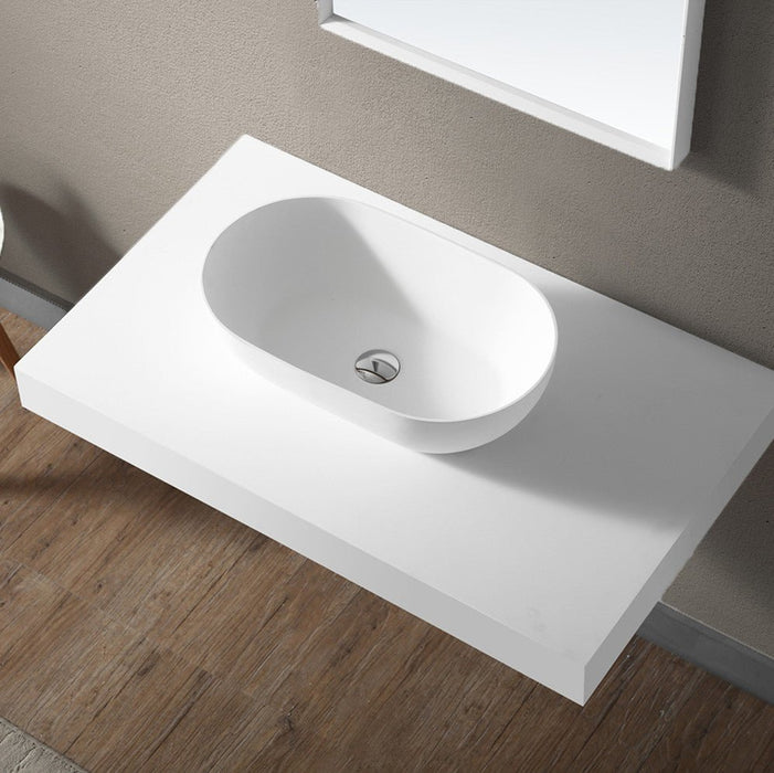 Milano Soul 560mm Solid Surface Basin - Ideal Bathroom CentreOVL5632