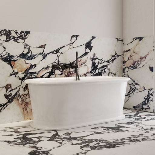 Milano Washington 1700mm Freestanding Bath - Gloss White - Ideal Bathroom CentreBT-WAS1700