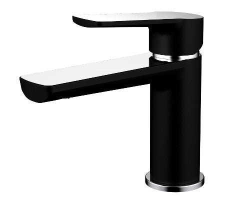 Millennium Akemi Basin Mixer - Ideal Bathroom Centre10332Matte Black & Chrome