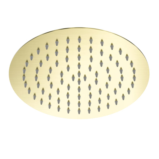 NERO 250MM ROUND STAINLESS STEEL SHOWER HEAD 4 STAR RATING BRUSHED GOLD - Ideal Bathroom CentreNR507036BG