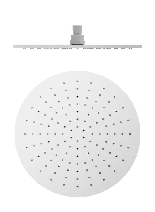 NERO 300MM ROUND SHOWER HEAD MATTE WHITE - Ideal Bathroom CentreNRROA1202MW