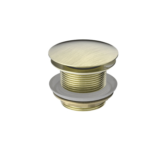 NERO 40MM BATH POP-UP PLUG WITH REMOVABLE WASTE NO OVERFLOW AGED BRASS - Ideal Bathroom CentreNRA707AB