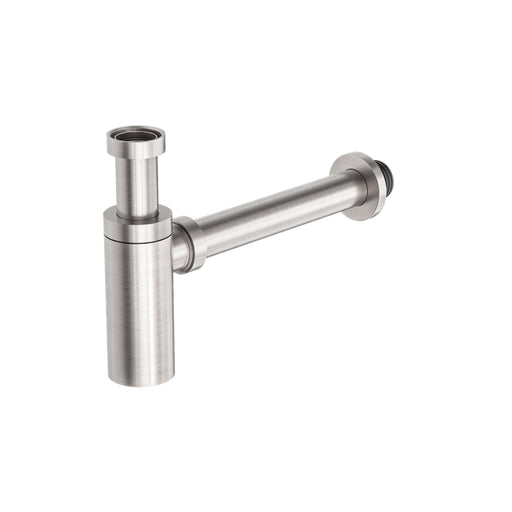 NERO 40MM ROUND BOTTLE TRAP BRUSHED NICKEL - Ideal Bathroom CentreNRA186wBN