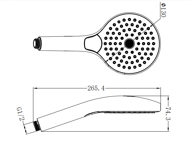 NERO AIR HAND SHOWER II GRAPHITE - Ideal Bathroom CentreNR508002GR
