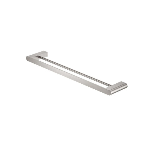 NERO BIANCA DOUBLE TOWEL RAIL 600MM BRUSHED NICKEL - Ideal Bathroom CentreNR9024dBN