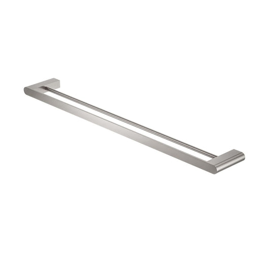 NERO BIANCA DOUBLE TOWEL RAIL 800MM BRUSHED NICKEL - Ideal Bathroom CentreNR9030dBN