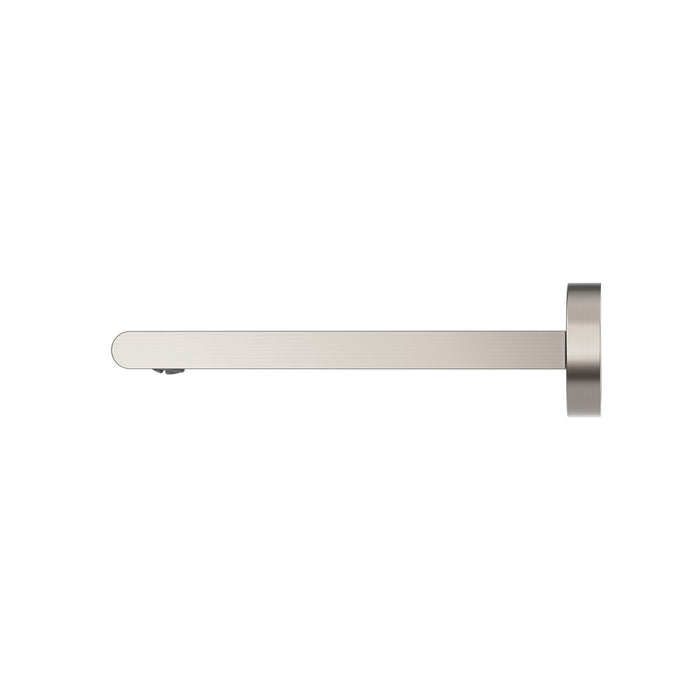 NERO BIANCA FIXED BASIN/BATH SPOUT ONLY 200MM BRUSHED NICKEL - Ideal Bathroom CentreNR321503BN