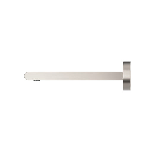 NERO BIANCA FIXED BASIN/BATH SPOUT ONLY 240MM BRUSHED NICKEL - Ideal Bathroom CentreNR321503bBN