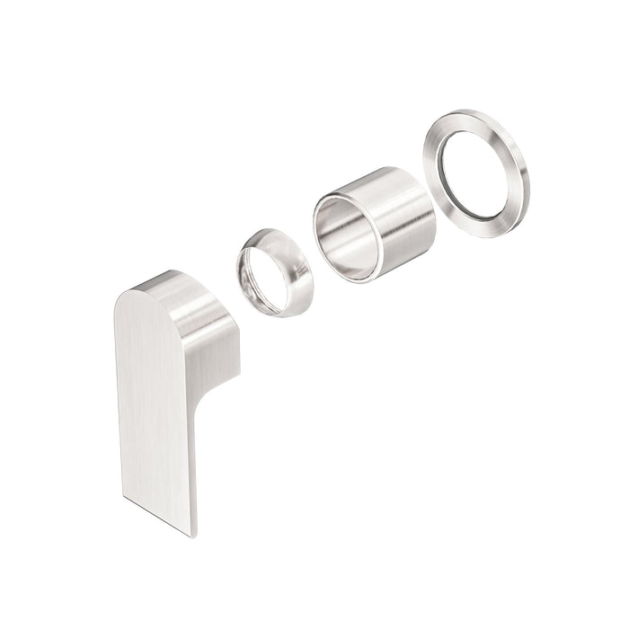 NERO BIANCA SHOWER MIXER 60MM PLATE TRIM KITS ONLY BRUSHED NICKEL - Ideal Bathroom CentreNR321511HTBN