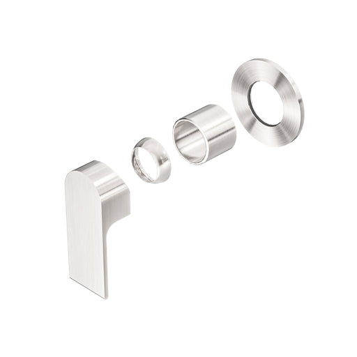 NERO BIANCA SHOWER MIXER 80MM PLATE TRIM KITS ONLY BRUSHED NICKEL - Ideal Bathroom CentreNR321511DTBN