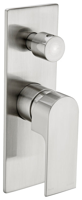 NERO BIANCA SHOWER MIXER WITH DIVERTOR BRUSHED NICKEL - Ideal Bathroom CentreNR321511ABN
