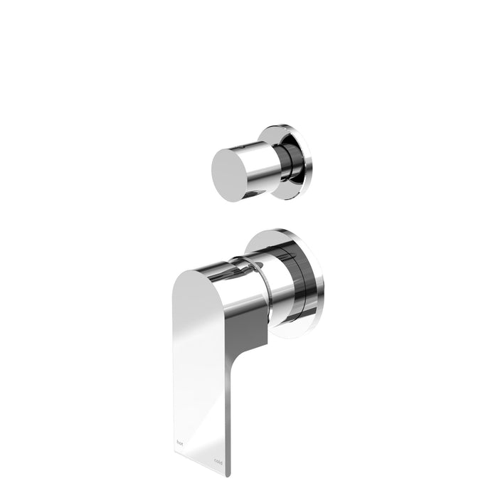 NERO BIANCA SHOWER MIXER WITH DIVERTOR SEPARATE BACK PLATE CHROME - Ideal Bathroom CentreNR321511GCH