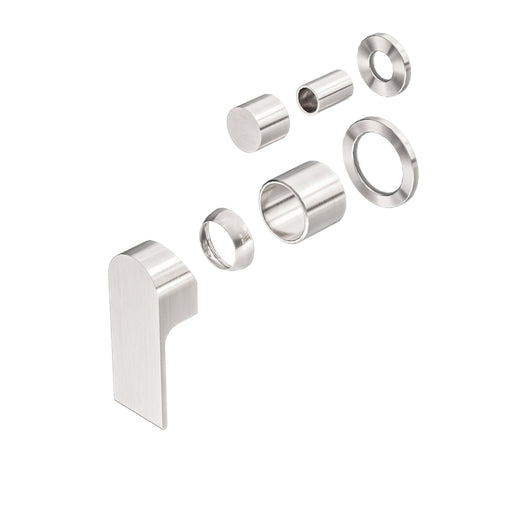 NERO BIANCA SHOWER MIXER WITH DIVERTOR SEPARATE BACK PLATE TRIM KITS ONLY BRUSHED NICKEL - Ideal Bathroom CentreNR321511GTBN