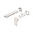 NERO BIANCA WALL BASIN/BATH MIXER SEPARATE BACK PLATE 187MM TRIM KITS ONLY BRUSHED NICKEL - Ideal Bathroom CentreNR321510ETBN