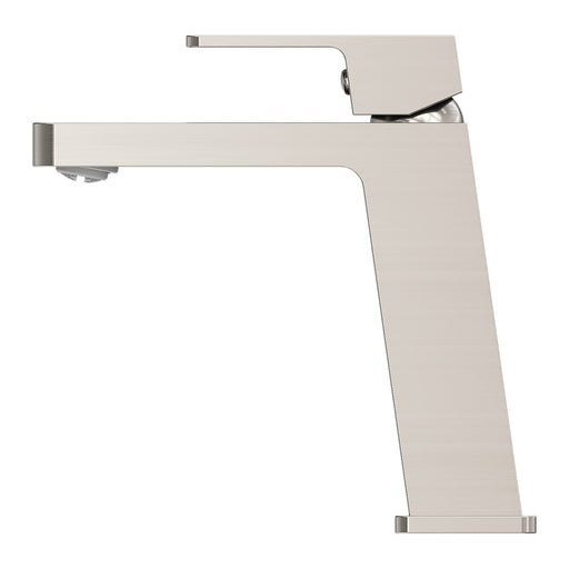 NERO CELIA BASIN MIXER ANGLE SPOUT BRUSHED NICKEL - Ideal Bathroom CentreNR301501BN