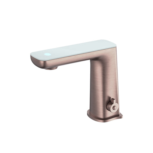 NERO CLAUDIA SENSOR MIXER WITH WHITE TOP DISPLAY BRUSHED BRONZE - Ideal Bathroom CentreNR222102BZ