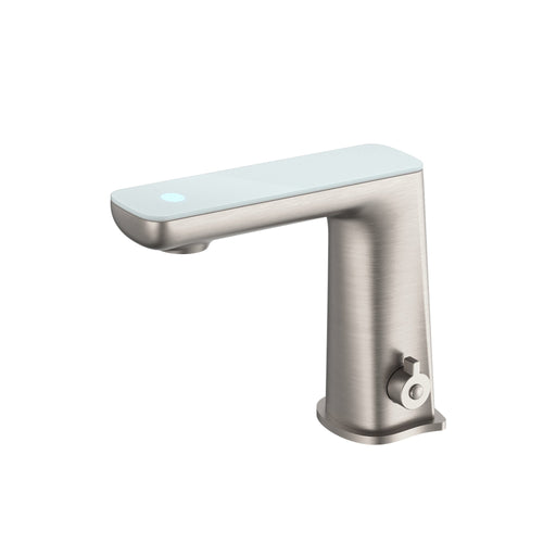 NERO CLAUDIA SENSOR MIXER WITH WHITE TOP DISPLAY BRUSHED NICKEL - Ideal Bathroom CentreNR222102BN