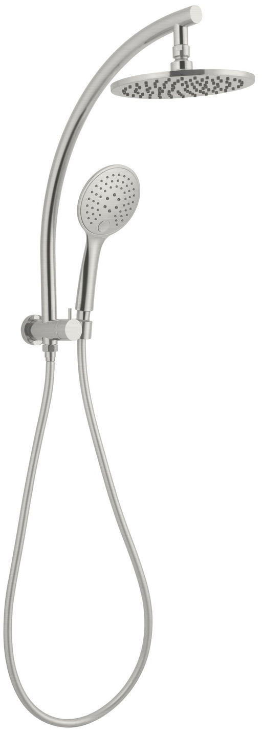 NERO DOLCE 2 IN 1 TWIN SHOWER BRUSHED NICKEL - Ideal Bathroom CentreNR280705fBN