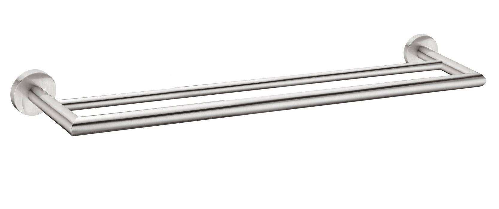 NERO DOLCE DOUBLE TOWEL RAIL 700MM BRUSHED NICKEL - Ideal Bathroom CentreNR3630dBN