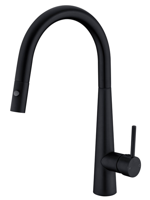 NERO DOLCE PULL OUT SINK MIXER WITH VEGIE SPRAY FUNCTION MATTE BLACK - Ideal Bathroom CentreNR581009cMB