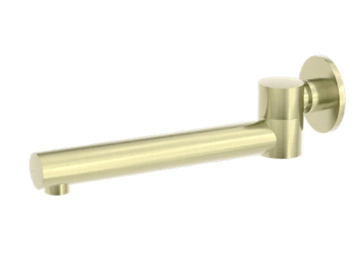 NERO DOLCE WALL MOUNTED SWIVEL BATH SPOUT ONLY BRUSHED GOLD - Ideal Bathroom CentreNR202BG