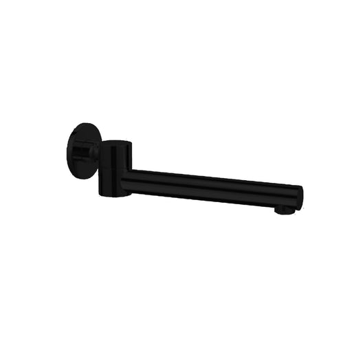 NERO DOLCE WALL MOUNTED SWIVEL BATH SPOUT ONLY MATTE BLACK - Ideal Bathroom CentreNR202MB