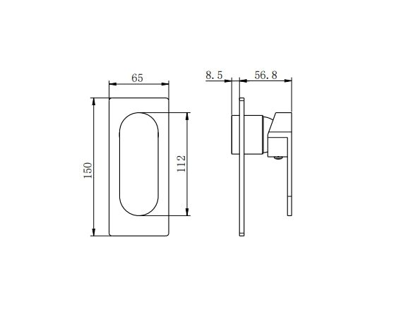 NERO ECCO SHOWER MIXER TRIM KITS ONLY MATTE BLACK - Ideal Bathroom CentreNR301311TMB