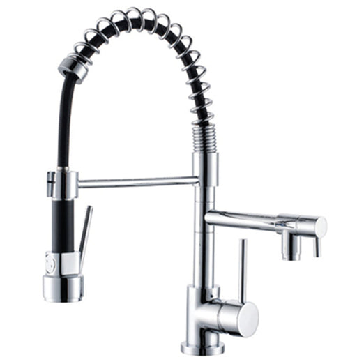 NERO GAMMA PULL OUT SPRAY SINK MIXER CHROME - Ideal Bathroom CentreNR130077CH