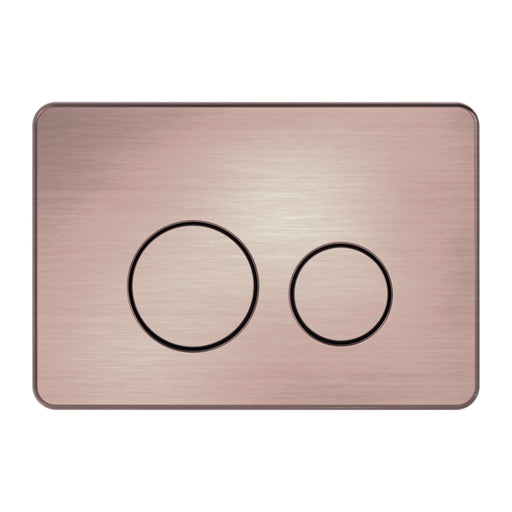 NERO IN WALL TOILET PUSH PLATE BRUSHED BRONZE - Ideal Bathroom CentreNRPL001BZ