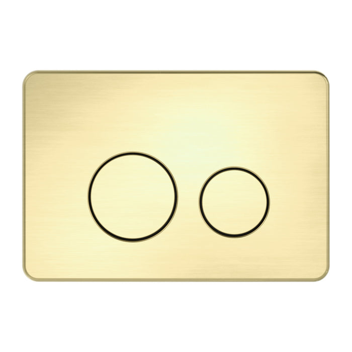 NERO IN WALL TOILET PUSH PLATE BRUSHED GOLD - Ideal Bathroom CentreNRPL001BG