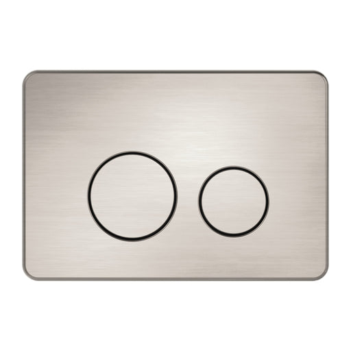 NERO IN WALL TOILET PUSH PLATE BRUSHED NICKEL - Ideal Bathroom CentreNRPL001BN