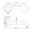 NERO KARA PROGRESSIVE WALL BASIN/BATH SET 160MM BRUSHED NICKEL - Ideal Bathroom CentreNR271907a160BN