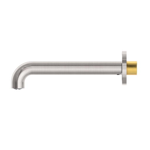 NERO MECCA BASIN/BATH SPOUT ONLY 185MM BRUSHED NICKEL - Ideal Bathroom CentreNR221903c185BN