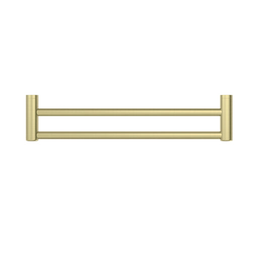 NERO MECCA CARE 25MM DOUBLE TOWEL GRAB RAIL 600MM BRUSHED GOLD - Ideal Bathroom CentreNRCR2524DBG