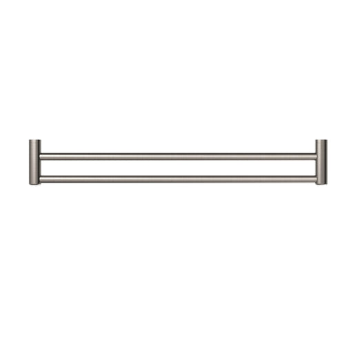 NERO MECCA CARE 25MM DOUBLE TOWEL GRAB RAIL 900MM BRUSHED NICKEL - Ideal Bathroom CentreNRCR2530DBN