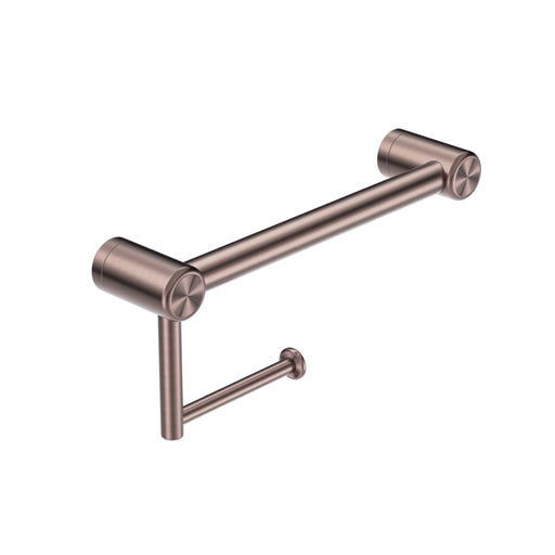 NERO MECCA CARE 25MM TOILET ROLL RAIL 300MM BRUSHED BRONZE - Ideal Bathroom CentreNRCR2512ABZ