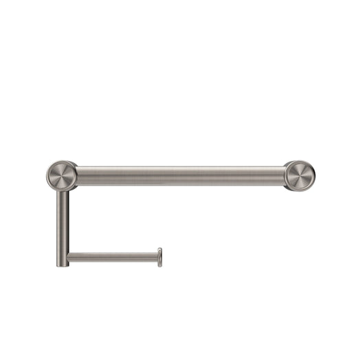 NERO MECCA CARE 25MM TOILET ROLL RAIL 300MM BRUSHED NICKEL - Ideal Bathroom CentreNRCR2512ABN