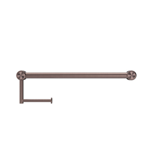 NERO MECCA CARE 25MM TOILET ROLL RAIL 450MM BRUSHED BRONZE - Ideal Bathroom CentreNRCR2518ABZ
