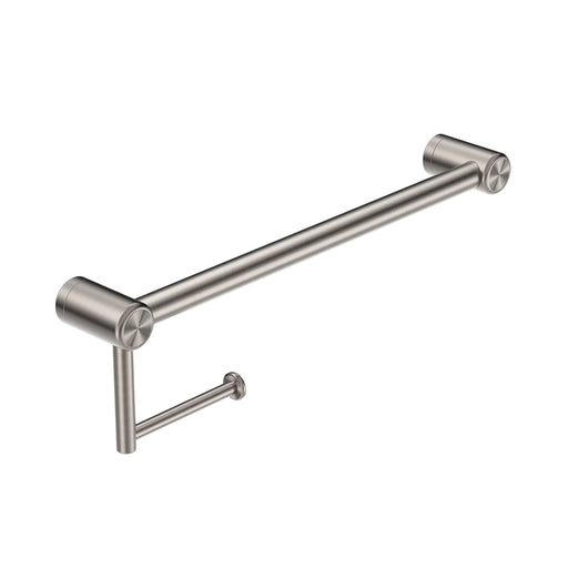 NERO MECCA CARE 25MM TOILET ROLL RAIL 450MM BRUSHED NICKEL - Ideal Bathroom CentreNRCR2518ABN