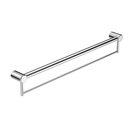 NERO MECCA CARE 32MM GRAB RAIL WITH TOWEL HOLDER 900MM CHROME - Ideal Bathroom CentreNRCR3230BCH