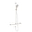 NERO MECCA CARE 32MM T BAR GRAB RAIL AND ADJUSTABLE SHOWER SET 1100X750MM BRUSHED NICKEL - Ideal Bathroom CentreNRCS006BN